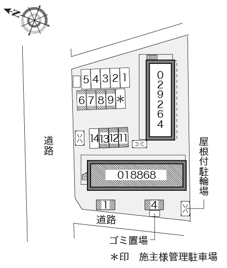 ★手数料０円★上尾市上野　月極駐車場（LP）